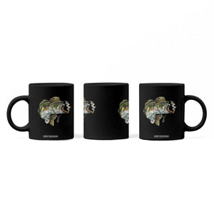 Funny Smoking Bass Fish Coffee Mug Bass Fishing Lover Graphic
