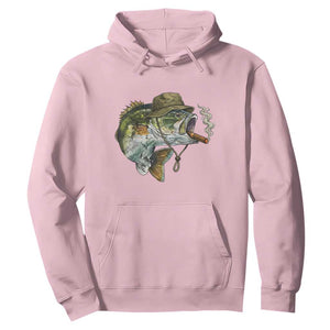 Funny Smoking Bass Fish Hoodie Bass Fishing Lover Graphic