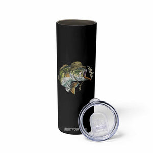 Funny Smoking Bass Fish Skinny Tumbler Bass Fishing Lover Graphic TS12 Print Your Wear