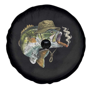 Funny Smoking Bass Fish Spare Tire Cover Bass Fishing Lover Graphic