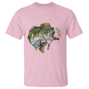 Funny Smoking Bass Fish T Shirt Bass Fishing Lover Graphic