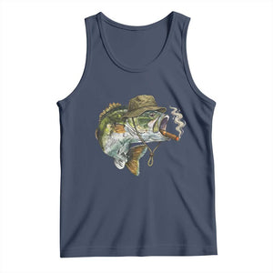 Funny Smoking Bass Fish Tank Top Bass Fishing Lover Graphic