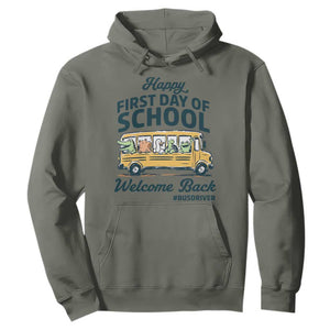 School Bus Driver Gift Hoodie Happy First Day Of School