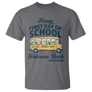 School Bus Driver Gift T Shirt Happy First Day Of School
