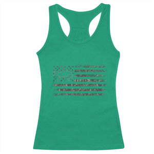 Alligator Hunting Camo American Flag Racerback Tank Top Louisiana Bayou Hunter Gift