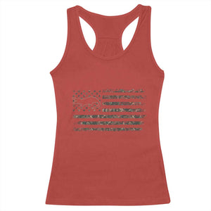Alligator Hunting Camo American Flag Racerback Tank Top Louisiana Bayou Hunter Gift