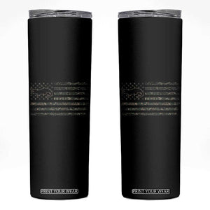 Alligator Hunting Camo American Flag Skinny Tumbler Louisiana Bayou Hunter Gift