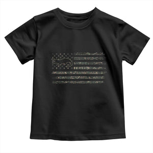 Alligator Hunting Camo American Flag Toddler T Shirt Louisiana Bayou Hunter Gift