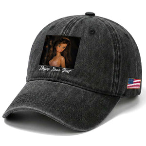 Funny Sassy Christian Doll Face Meme Washed Cotton Baseball Cap Jesus Saw That TS12 Print Your Wear