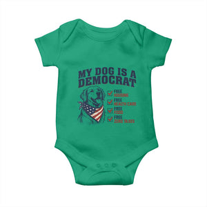 Funny Political Satire Dog Owner Gift Baby Onesie My Dog Is A Democrat
