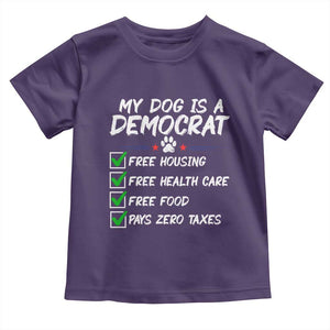 My Dog Is A Democrat Toddler T Shirt Funny Political Satire Graphic