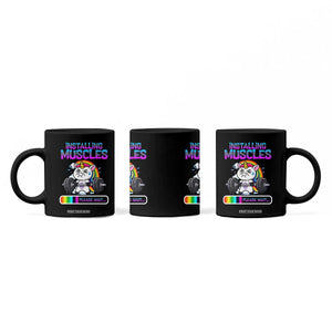 Installing Muscles Please Wait Coffee Mug Cute Unicorn Gym Workout Gift TS12 Print Your Wear