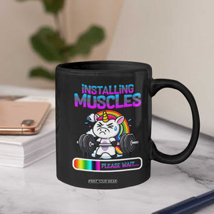 Installing Muscles Please Wait Coffee Mug Cute Unicorn Gym Workout Gift TS12 Print Your Wear