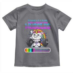 Installing Muscles Please Wait Toddler T Shirt Cute Unicorn Gym Workout Gift TS12 Charcoal Print Your Wear