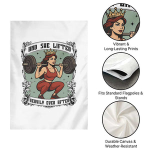 And She Lifted Heavily Ever After Garden Flag Women Weightlifting Humor Gift TS12 Print Your Wear