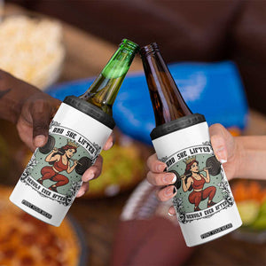 And She Lifted Heavily Ever After 4 in 1 Can Cooler Tumbler Women Weightlifting Humor Gift TS12 Print Your Wear