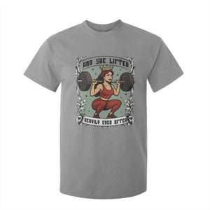 And She Lifted Heavily Ever After T Shirt For Kid Women Weightlifting Humor Gift TS12 Sport Gray Print Your Wear