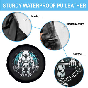 Funny Gym Workout Humor Spare Tire Cover Cute Weightlifting Bear Gift TS12 Print Your Wear