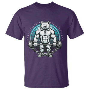 Funny Gym Workout Humor T Shirt Cute Weightlifting Bear Gift TS12 Purple Print Your Wear
