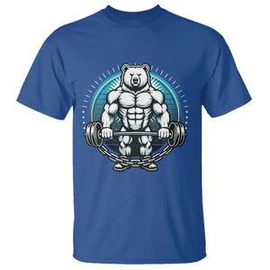 Funny Gym Workout Humor T Shirt Cute Weightlifting Bear Gift TS12 Royal Blue Print Your Wear