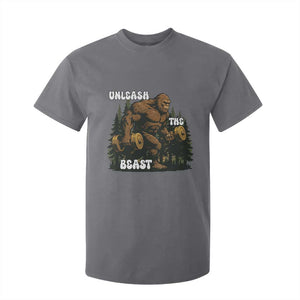 Unleash The Beast T Shirt For Kid Funny Bigfoot Fitness Workout Gift TS12 Charcoal Print Your Wear
