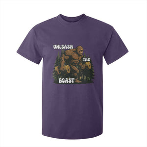Unleash The Beast T Shirt For Kid Funny Bigfoot Fitness Workout Gift TS12 Purple Print Your Wear