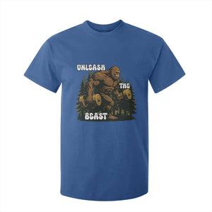 Unleash The Beast T Shirt For Kid Funny Bigfoot Fitness Workout Gift TS12 Royal Blue Print Your Wear