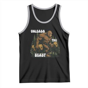 Unleash The Beast Tank Top Funny Bigfoot Fitness Workout Gift TS12 Black Athletic Heather Print Your Wear