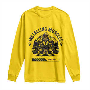 Installing Muscles Please Wait Long Sleeve Shirt Bigfoot Funny Gym Workout Gift TS12 Daisy Print Your Wear