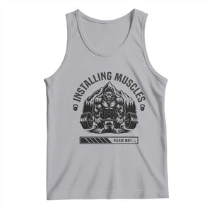 Installing Muscles Please Wait Tank Top Bigfoot Funny Gym Workout Gift TS12 Athletic Heather Print Your Wear