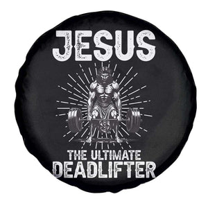 Funny Christian Gym Gift Spare Tire Cover Jesus The Ultimate Deadlifter TS12 Print Your Wear