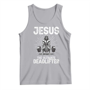Funny Christian Gym Gift Tank Top Jesus The Ultimate Deadlifter TS12 Athletic Heather Print Your Wear