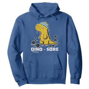 Dino Sore Hoodie Funny Dinosaur Workout Gift TS12 Royal Blue Print Your Wear