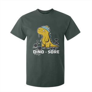 Dino Sore T Shirt For Kid Funny Dinosaur Workout Gift TS12 Dark Forest Green Print Your Wear