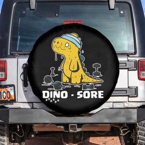 Dino Sore Spare Tire Cover Funny Dinosaur Workout Gift TS12 No hole Black Print Your Wear