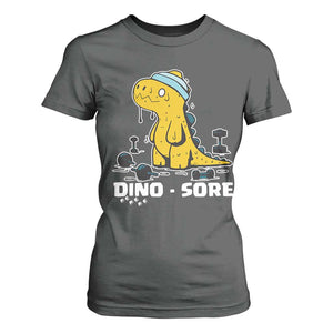Dino Sore T Shirt For Women Funny Dinosaur Workout Gift TS12 Dark Heather Print Your Wear