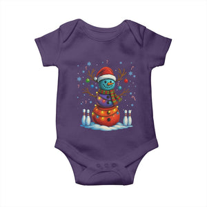 Funny Bowling Christmas Baby Onesie Gift For Bowler TS12 Purple Print Your Wear