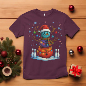 Funny Bowling Christmas T Shirt Gift For Bowler TS12 Maroon Print Your Wear