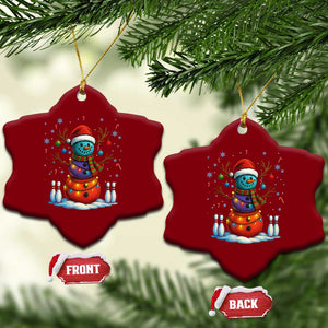 Funny Bowling Xmas Ceramic Ornament Gift For Bowler TS12 Print Your Wear