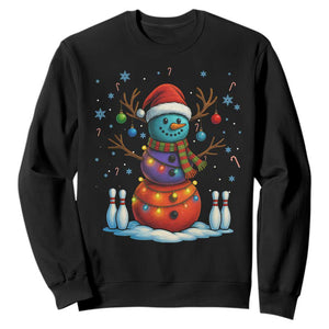 Funny Bowling Christmas Sweatshirt Gift For Bowler TS12 Black Print Your Wear