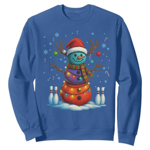 Funny Bowling Christmas Sweatshirt Gift For Bowler TS12 Royal Blue Print Your Wear