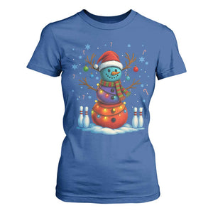Funny Bowling Christmas T Shirt For Women Gift For Bowler TS12 Royal Blue Print Your Wear