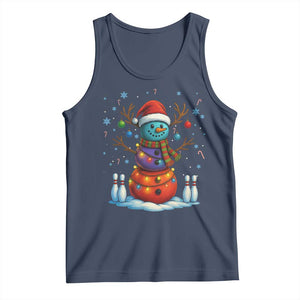Funny Bowling Christmas Tank Top Gift For Bowler TS12 Navy Print Your Wear