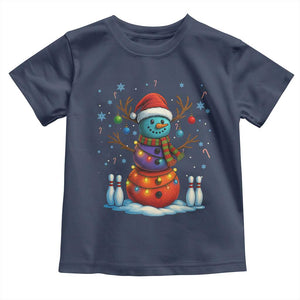 Funny Bowling Christmas Toddler T Shirt Gift For Bowler TS12 Navy Print Your Wear