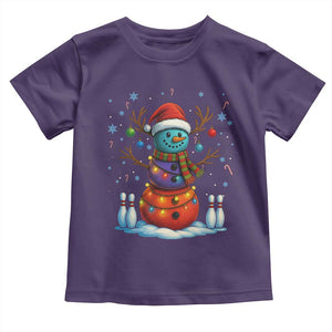 Funny Bowling Christmas Toddler T Shirt Gift For Bowler TS12 Purple Print Your Wear