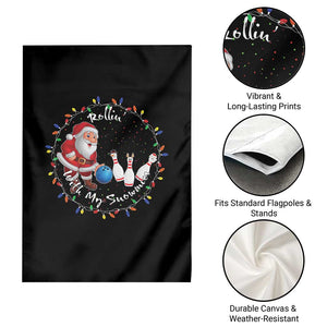 Rollin With My Snowmies Garden Flag Bowling Xmas Gift TS12 Print Your Wear