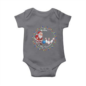 Rollin With My Snowmies Baby Onesie Bowling Xmas Gift TS12 Charcoal Print Your Wear
