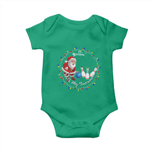 Rollin With My Snowmies Baby Onesie Bowling Xmas Gift TS12 Irish Green Print Your Wear