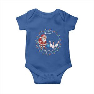 Rollin With My Snowmies Baby Onesie Bowling Xmas Gift TS12 Royal Blue Print Your Wear