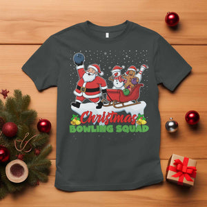 Christmas Bowling Squad T Shirt Funny Holiday Bowler TS12 Dark Heather Print Your Wear